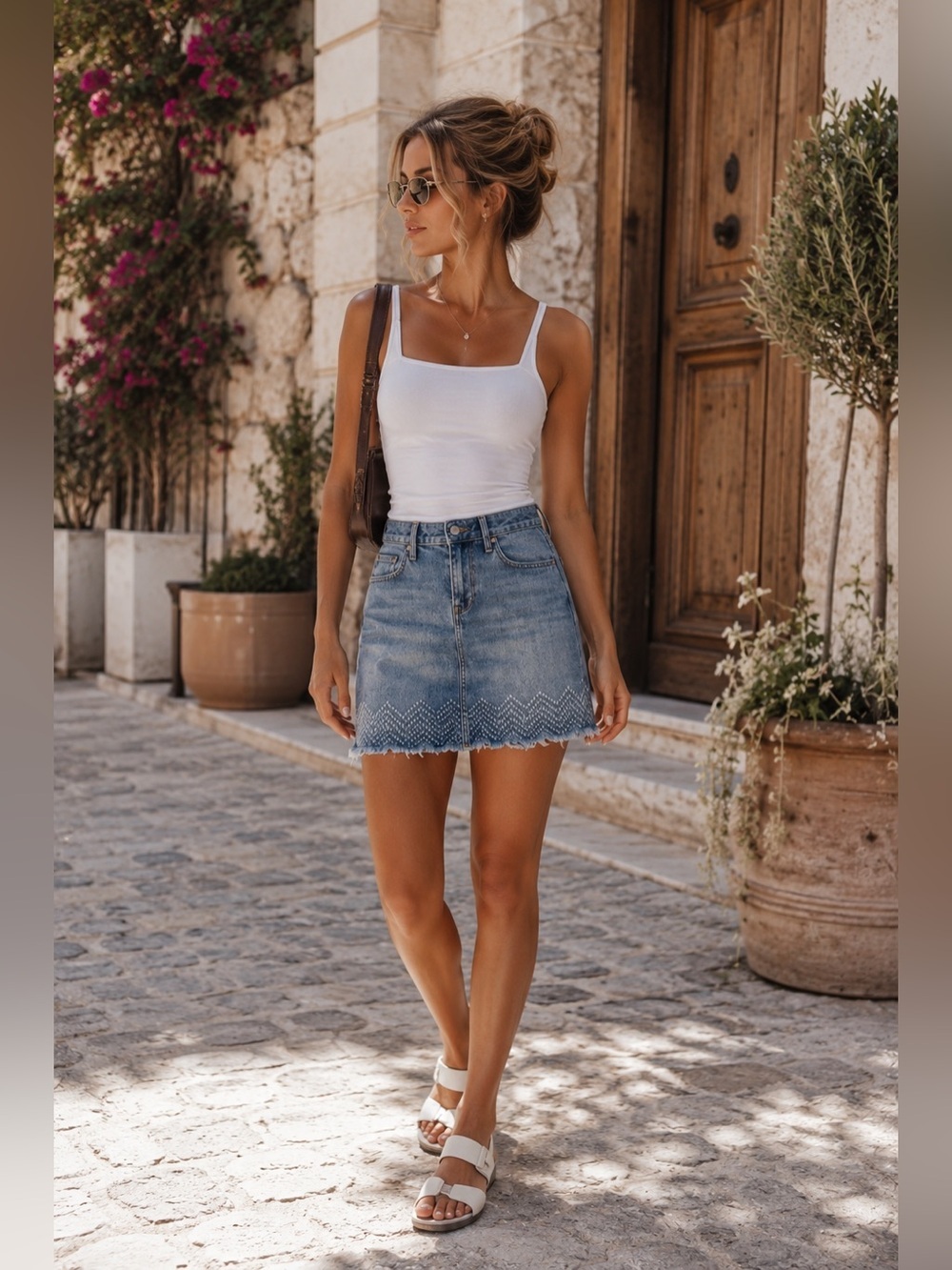 Sam Edelman Jenny High Rise Denim Mini Skirt Size 24 Frayed Hem Y2K